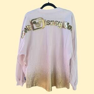 Disney World Parks New Year’s Eve Champagne Pink Gold Spirit Jersey 2021 Large